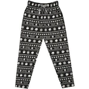 Nightmare Before Christmas Mens Jack Skellington Pajama Bottoms / Black/White